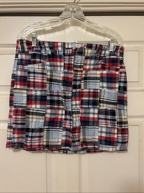LOFT ❤️🤍💙🤎checkered short Skirt🤎💙🤍❤️